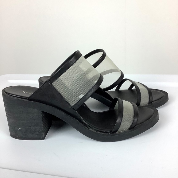 Kelsi Dagger London Lee Block Heel Sheer Mesh Strap Slip-On Sandal - Picture 5 of 10